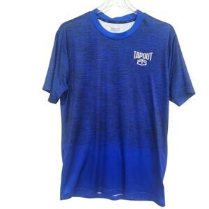 Tapout Mens Medium T Shirt Quick Dry Blue Heather Short Sleeve Tee Athleisure